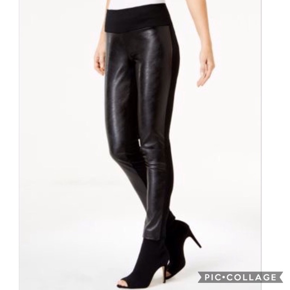 celebrity pink faux leather pants